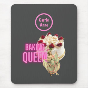 Vintage Cake Baking Queen Personalized Mouse Pad