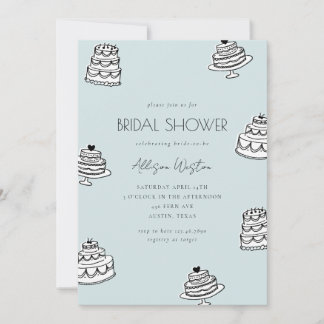 Vintage Cake Bridal Shower Invitation