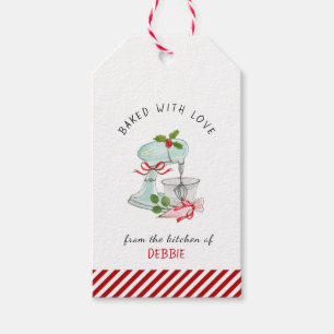 Vintage Cake mixer Holiday Bakers Gift Tags