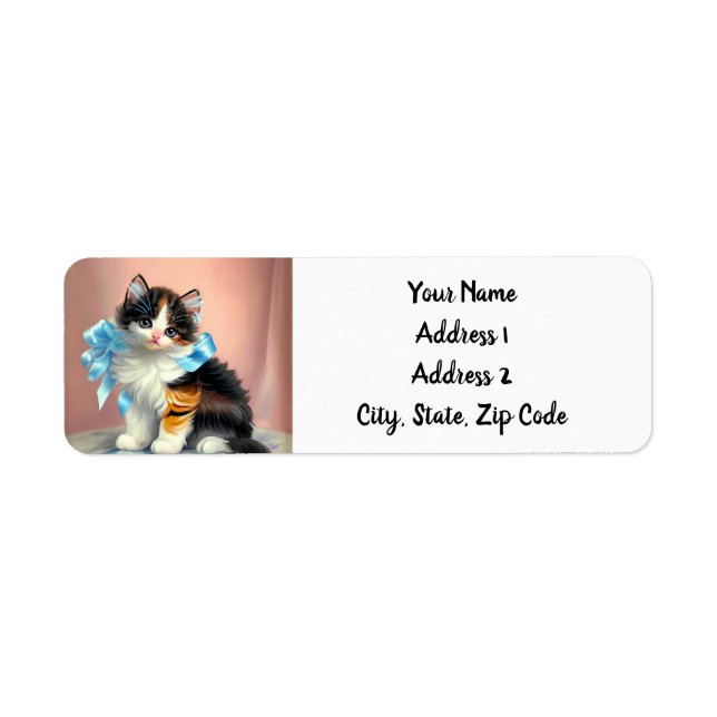 Vintage Calico Kitten Illustration (Front)