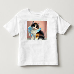 Vintage Calico Kitten Illustration Toddler T-shirt