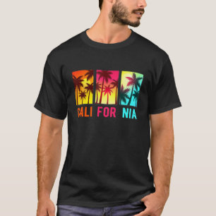 Vintage California Beach Palm Tree Summer Vacation T-Shirt