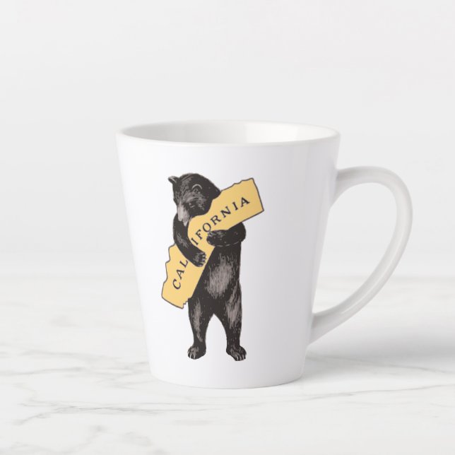 Vintage California Bear Latte Mug (Right)