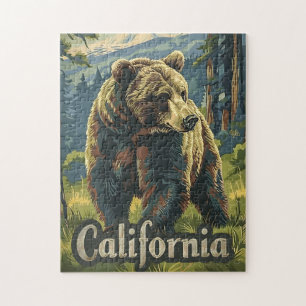 Vintage California Brown Bear Jigsaw Puzzle