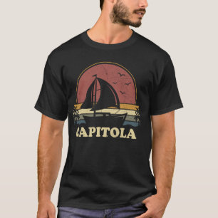 Vintage California Capitola Sailing Sailboat Boati T-Shirt