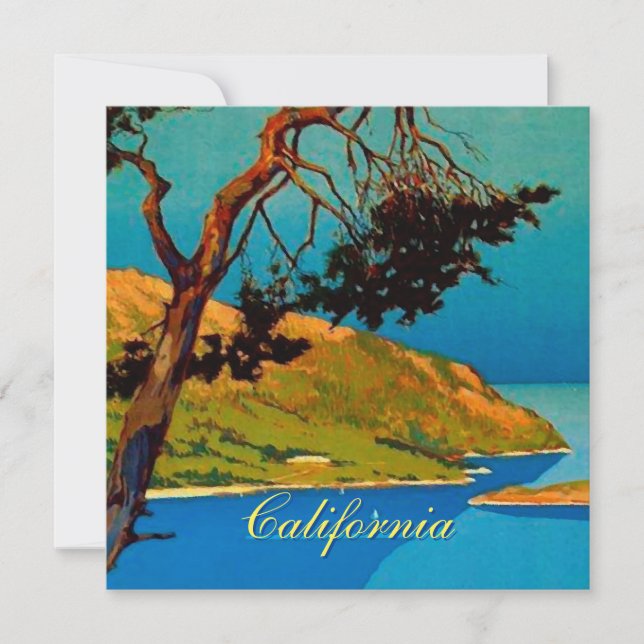Vintage California Coast Travel Card (Front)