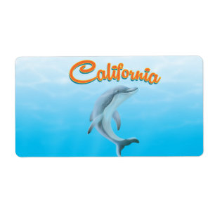 Vintage California Dolphin travel poster
