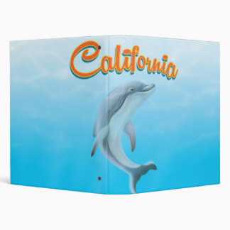 Vintage California Dolphin travel poster Binder