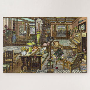 Vintage California Mission Style Interior Jigsaw Puzzle