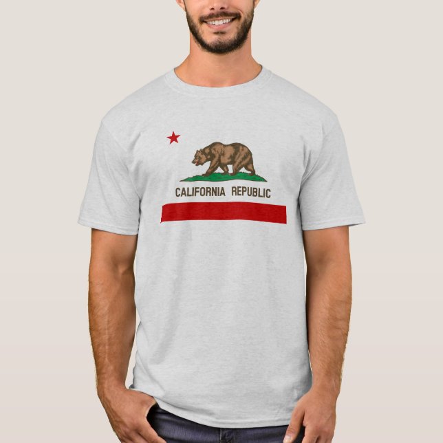 Vintage California Republic State Flag T-Shirt (Front)
