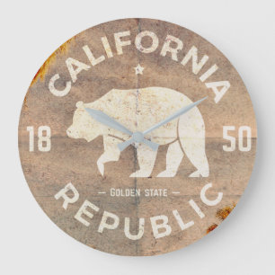 Vintage California republic wall clock