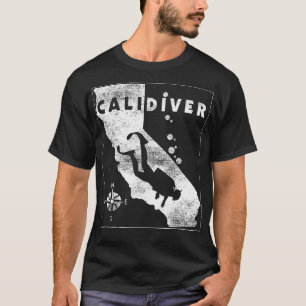 Vintage California Scuba Dive CaliDiver Dive Flag  T-Shirt