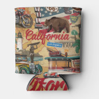 Vintage California: tourist attractions map.