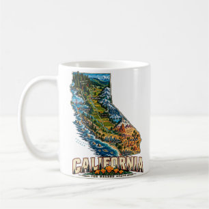 Vintage California Travel Art Landmark Coffee Mug