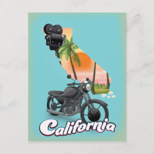 Vintage California Travel poster Postcard