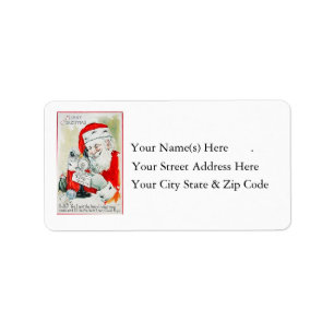 Vintage Call To Santa Address Label