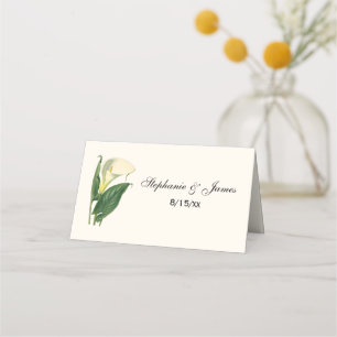 Vintage Calla Lily Escort Card Place Card Ivory
