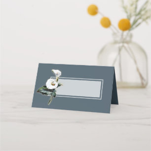 Vintage Calla Lily Wedding Folded Place Card