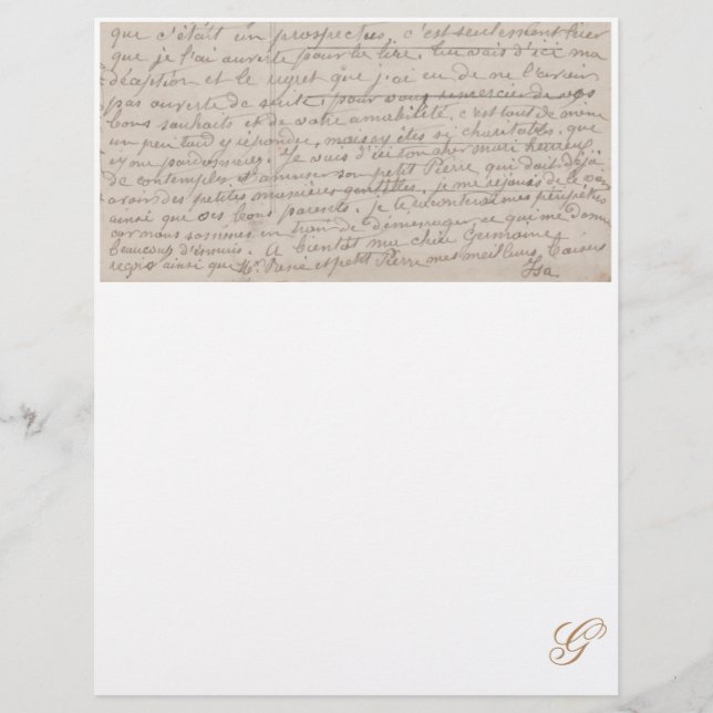 Vintage Calligraphy  FromMyDesk Letterhead. (Front)