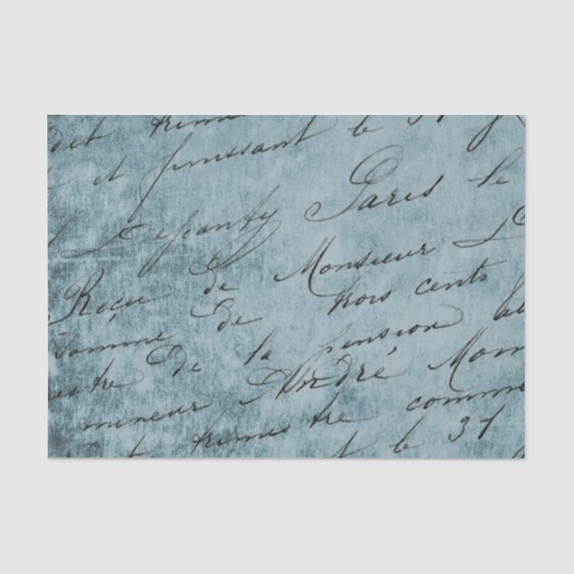 Vintage Calligraphy Tissue Paper (Front)