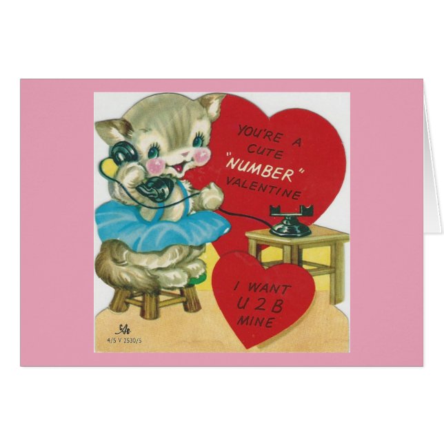 Vintage Calling Kitty Valentine (Front Horizontal)