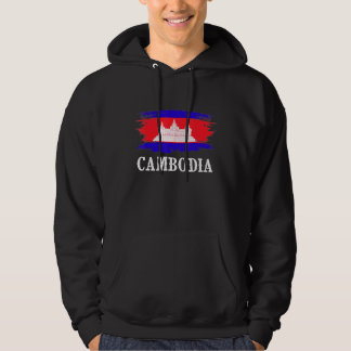 Vintage Cambodia Flag I Love Cambodia Hoodie
