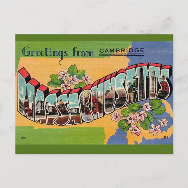 Vintage Cambridge MA Postcard (Front)