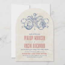 Vintage Cameo Love Wedding Invitation