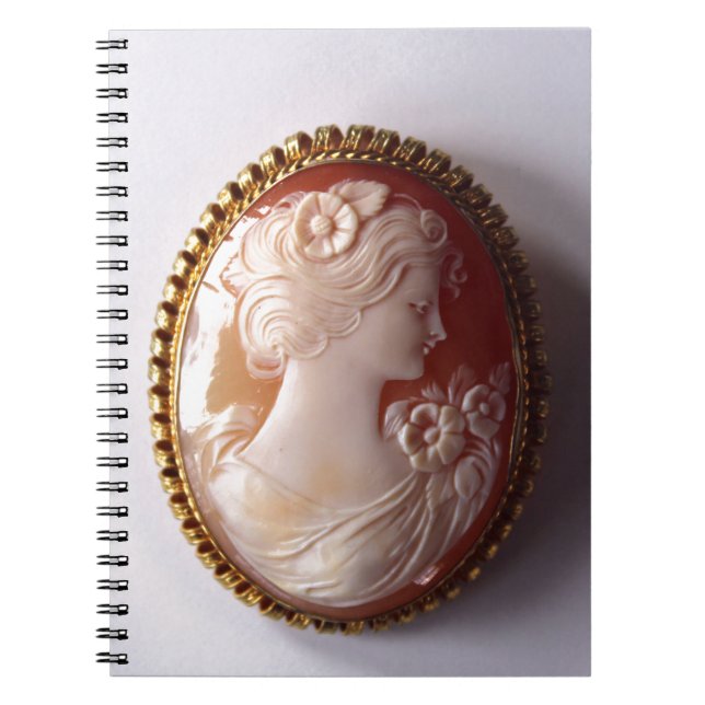 Vintage Cameo women silhouette  Notebook (Front)