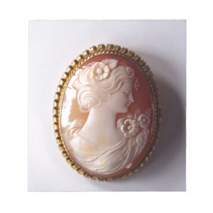 Vintage Cameo women silhouette Notepad