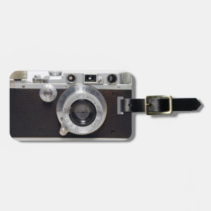 VINTAGE CAMERA 12 German Rangefinder by L Luggage Tag