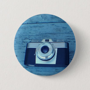 Vintage Camera 2 Inch Round Button