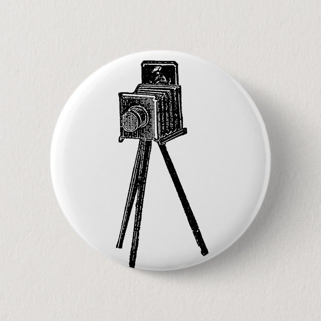 Vintage Camera 2 Inch Round Button (Front)