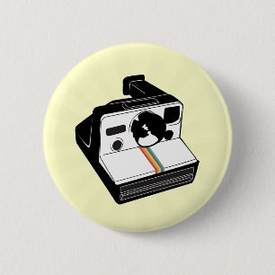 Vintage Camera 2 Inch Round Button