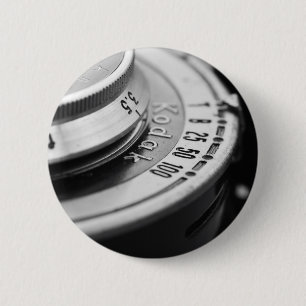 Vintage Camera 2 Inch Round Button