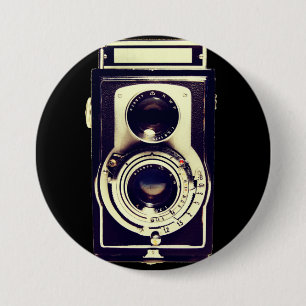 Vintage camera 3 inch round button