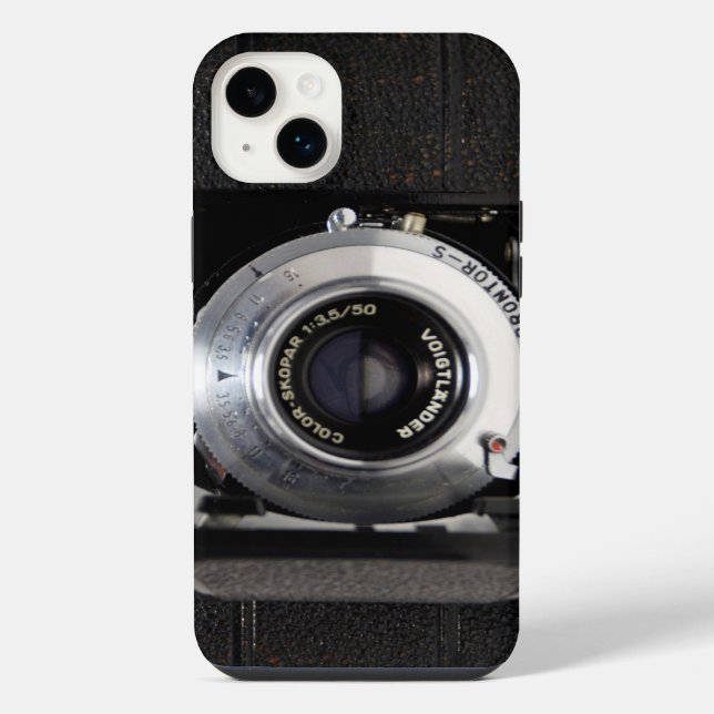 VINTAGE CAMERA 5b German Folding Camera iPhone Case (Back)