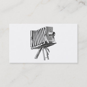 Vintage Camera - Antique Cameras Photography Black Business Card