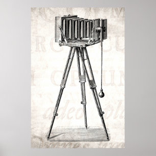 Vintage Camera - Antique Cameras Photography Retro Poster