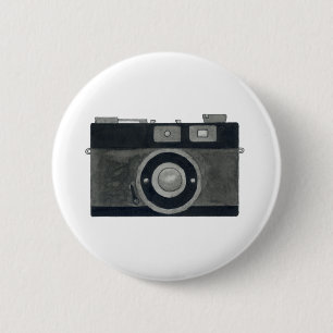 Vintage Camera Badge 2 Inch Round Button