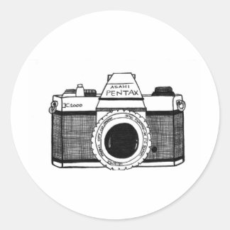 Vintage Camera Classic Round Sticker