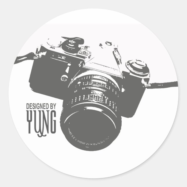 Vintage Camera Classic Round Sticker (Front)