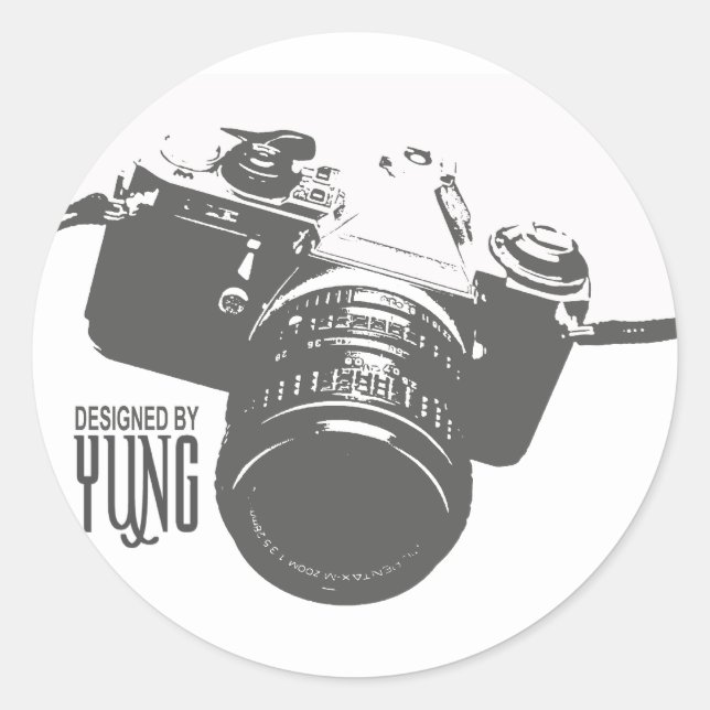 Vintage Camera Classic Round Sticker (Front)