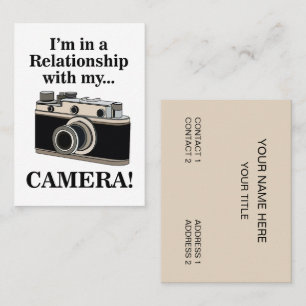 Vintage Camera Funny Photographer  Business Card