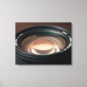 Vintage camera lens canvas print