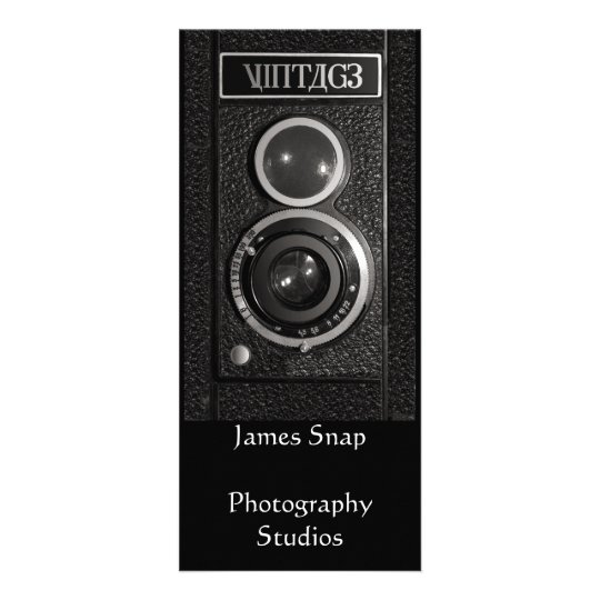 Vintage Camera Lens Photographers Promotional Card