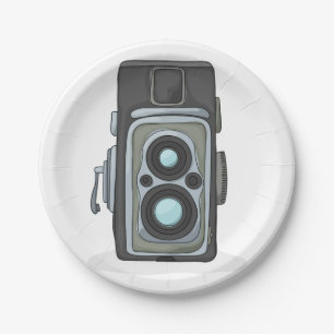 Vintage Camera Paper Plate