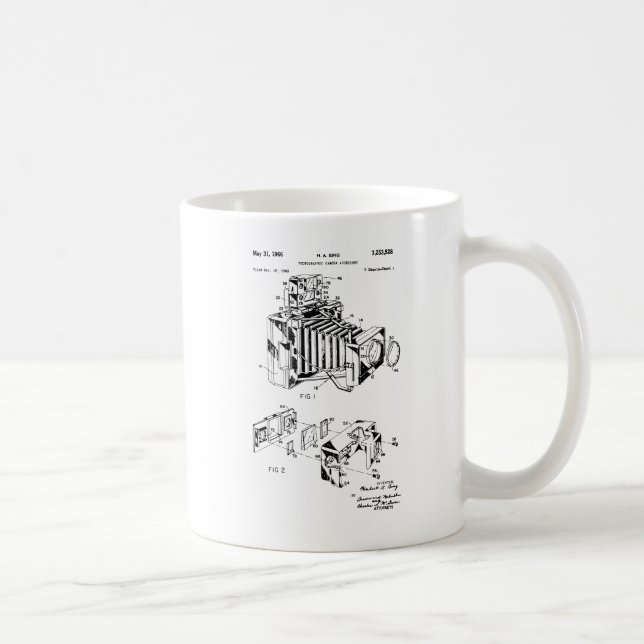 Vintage Camera Patent Coffee Mugs, Camera Mugs (Right)