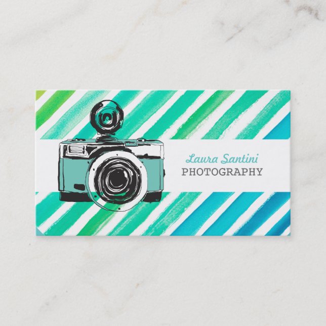 Vintage Camera Photographer Business Cards (Front)