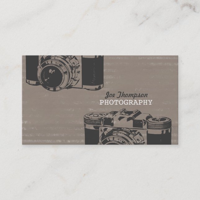Vintage Camera Photography Business Cards (Front)